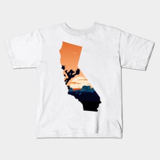 Joshua Tree National Park California Border Art Kids T-Shirt